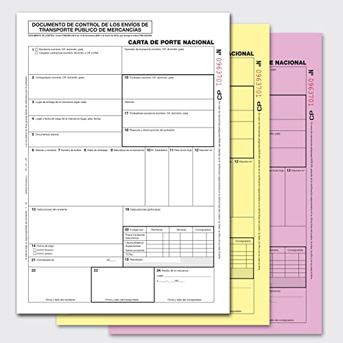 Papel para Tálonicos de Viagem 3 Unidades Paperafero - Formulários comerciais e recibos - jurídico, declarativo, contrato de transporte, mercadoria transportada