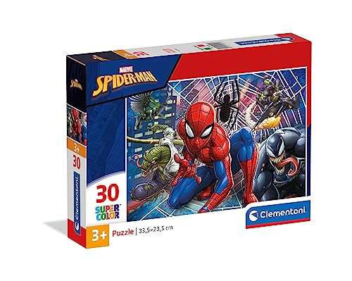 Puzzle CLEMENTONI Spiderman 30 Peças Desenhos Animados CLEMENTONI - Quebra-cabeças - Spiderman, 30 peças, desenhos animados, 33,5 x 23,5 cm