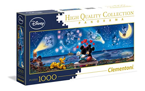Puzzle CLEMENTONI Panoramic Disney Mickey and Minnie 1000 Peças Desenhos Animados CLEMENTONI - Quebra-cabeças de encaixar - puzzle, panorama, disney, mickey, minnie, 1000 peças