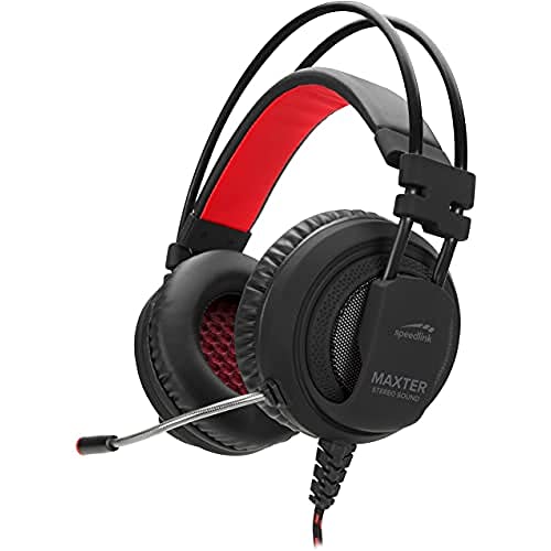 Auscultadores SPEEDLINK Maxter Stereo (Com fio - Com Microfone - Preto) Speedlink - Fones de Ouvido com Microfone - com fio, microfone, preto