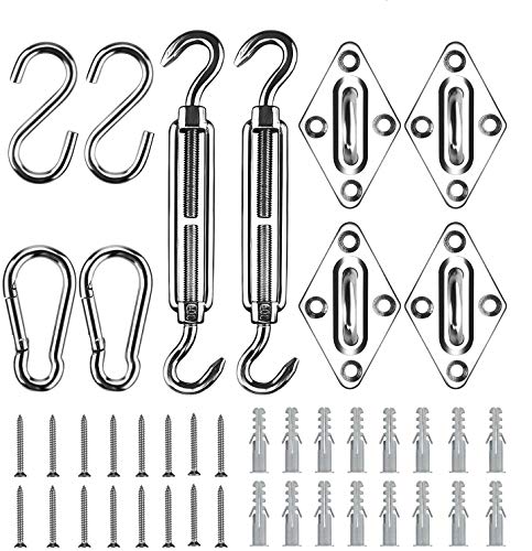 Kit de montagem de toldos de vela EMOOQI 42 peças Emooqi - Peças e acessórios para redes de descanso - toldos, veleiro, 42 peças