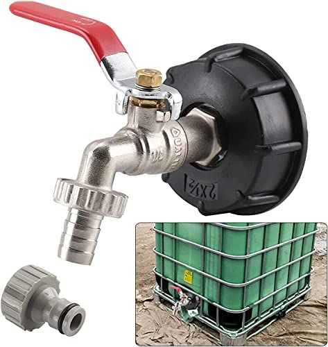 Adaptador de Válvula de Drenagem S60X6 IBC FXxswey - Sinalização - adaptador, válvula de drenagem, acoplamento de mangueira, roscada do contraforte, conector de chafariz