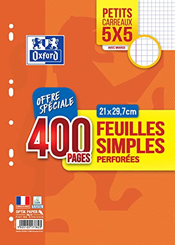 Oxford F400P Branco (Cadernos e Blocos de Notas) Hamelin Brands - Papel para fichários - oxford f400p, branco, carnetos, blocos de notas
