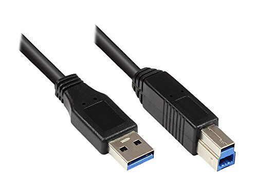 Cabo de Dados ALCASA (USB A - USB B - 5 m - Preto) Alcasa - Cabos de armazenamento e transferência de dados - usb a, usb b, 5m, preto