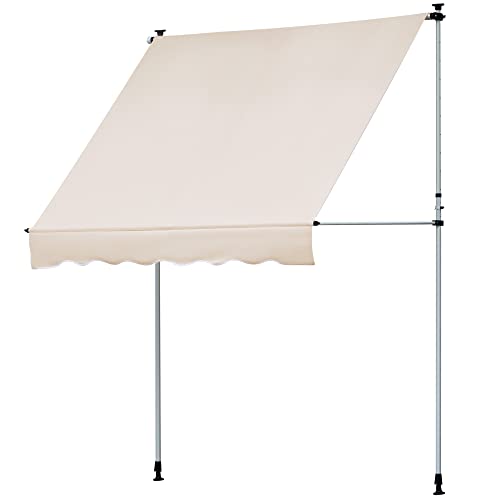 Toldo de Exterior Outsunny | Bege, Branco (Cama e Leito) SPANISH AOSOM - Revestimento - exterior, bege, branco