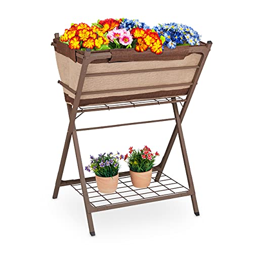 Vaso para Plantas Relaxdays | Castanho (Jardinagem) Relaxdays - Vasos e canteiros - castanho, jardinagem