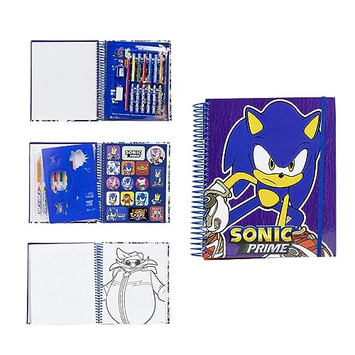 Álbum de Colorir SONIC (Idade Mínima Recomendada: 3 anos) Cerdá - Organizadores de mesa - personagens, aventuras, folhas para colorir, saco de correias