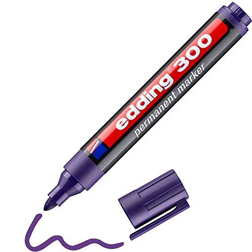Marcador Permanente EDDING 300 Violeta (Ponta de 1.5 a 3 mm) Edding - Marcadores - ponta 1.5-3 mm, recarregável, lavável, resistente à água