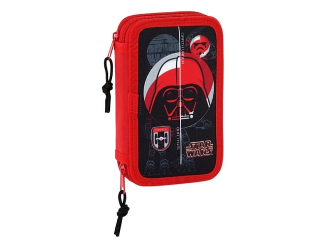 Estojo SAFTA Star Wars (Multicor - Poliéster) safta - Organizadores de mesa - 28 peças, poliéster, rotuladores de cor, tiradores