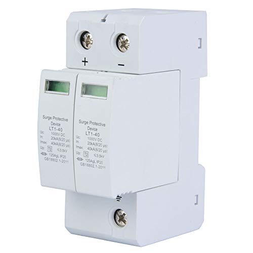 Tyenaza LT1-40, 2P 1000VDC 40KA (Electricidade e Domótica) Tyenaza - Dispositivos de proteção contra surtos - 1000VDC, 40ka, AC, compatível windows