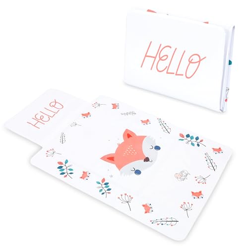 Muda Fraldas Portátil SAFALO (Branco - Poliéster) Totsy Baby - Móveis para bebês e crianças pequenas - impermeável, fácil de limpar, resistente ao água, portátil