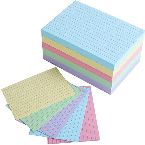 Caderno e Bloco de Notas PAPETERIA 5 Cores (A6 - 21x14.8cm) TOP-Pindu - Fichas de índice - 5 cores, A6, 21x14.8cm, 90g/m2