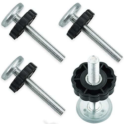Kit de Parafusos e Porcas para Portas com Rosca 4 Unidades Preto SZCXDKJ - Móveis para bebês e crianças pequenas - M10*80mm, preto, ferro, polipropileno