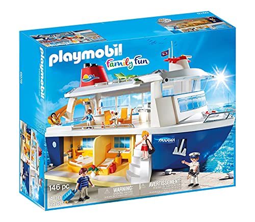 Playmobil Family Fun 6978 Barco de Cruzeiro (Jogos de Construção) PLAYMOBIL - Conjuntos de brinquedos - barco, cruzeiro, família, amigos, restaurante, piscina