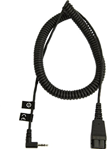 Cabo de Áudio JABRA (Jack 3.5mm - Jack 3.5mm - 1 m - Preto) Jabra - Acessórios para telefone - 1 m, jack 3.5mm, preto