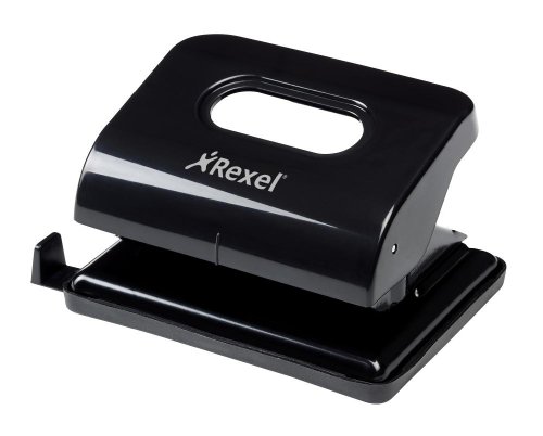 Rexel V220 perforador para papel 2 folhas Preto, Azul Rexel - Perfuradores de papel - perforador, 2 folhas, metal, preto, azul