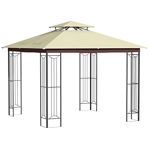 Pérgola Outsunny | 300 x 300 x 275 cm - Bege Outsunny - Móveis de exterior - 300x300x275 cm, bege