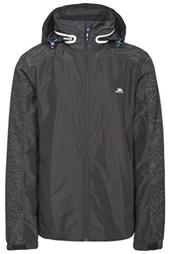 Casaco para Homem TRESPASS Prominence Preto para Ciclismo (M) Trespass - Coletes à prova de balas - resistente à água, poliéster, pescoço bandeja, ciclismo impermeável