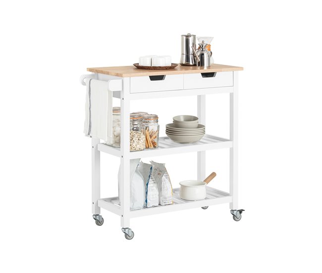 Carrinho de Cozinha SOBUY FKW68-WN (MDF - 45x28x85.5 cm) sobuy - Carrinhos de cozinha e jantar - carrinho, cozinha, sobuy, mf, 45x28x85.5 cm
