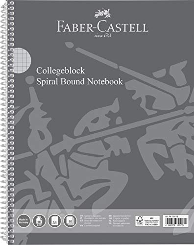 Caderno Faber Castell Notabloc A4 80 Folhas Faber-Castell - Cadernos e bloco de notas - 80 folhas, papel 90g/m², linhas pretas finas, capa rígida