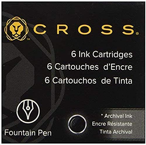 Recarga para Caneta CROSS Classic Black Ink Cartridge Preto Cross - Cartuchos de toner e jato de tinta - preto, cross classic, jato de tinta