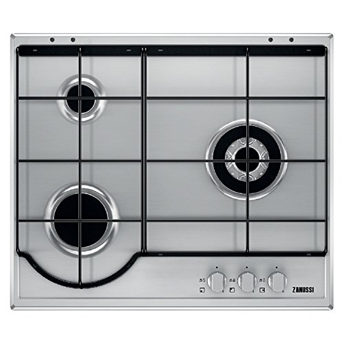 Placa de Gás ZANUSSI ZGG65334XA (Gás Butano-Propano - 59.5 cm - Inox) Zanussi - Cooktops - gás butano, gás propano, inox, 59.5 cm