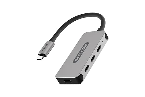 Sitecom Cn-385 Hub De Interface Usb 3.0 (3.1 Gen 1) Type-C 5000 Mbit/S Prateado Sitecom - Concentradores usb e firewire - usb 3.0, type-c, 5000 mbit/s