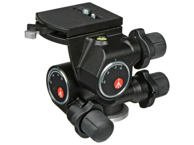 Cabeça de Trépied MANFROTTO 410 Junior (Bola) Manfrotto - Cabeças de tripé e monopé - 3 eixos, bloqueio superior, bola de nívelamento, liberação rápida