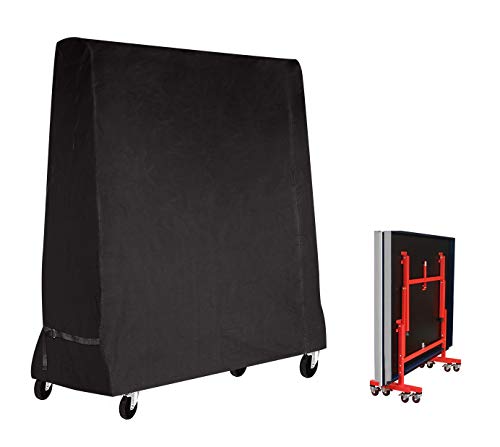 Mutsitaz Cobertura de mesa de ping pong impermeável resistente ao pó anti-uv proteção oxford 165x70x185 cm preto Mutsitaz - Capas para móveis de exterior - impermeável, anti-uv, proteção, oxford