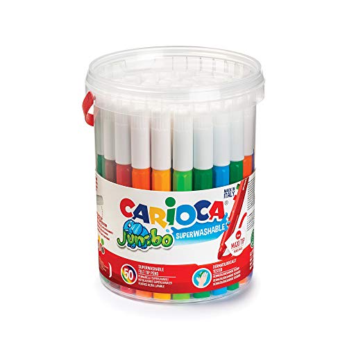 Caixa de Marcadores para Crianças CARIOCA JUMBO Carioca - Marcadores e marcadores de texto - octogonal, ergonómica, ventilada, super-lavável