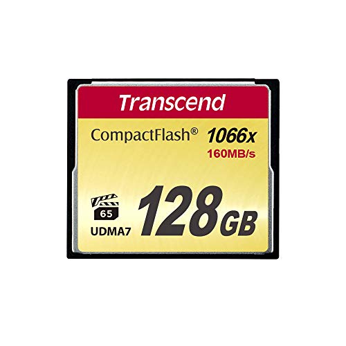 Cartão de Memória TRANSCEND 1000X CompactFlash 128GB Transcend - Cartões de memória flash - 128 GB, CompactFlash, Classe 10, 160 MB/s