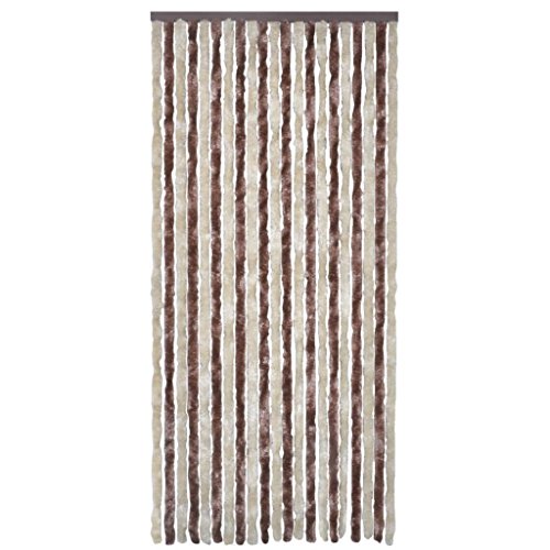 Cortina de Insectos VidaXL 100 x 220cm (Beige y marrón claro) vidaXL - Cortinas e cortinados - bege, castanho claro, polipropileno, ajustável, silencioso