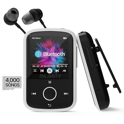 Leitor Mp3 Com Fita para Cinto Bluetooth com Auscultadores Majority - Fones de ouvido - bluetooth, 128 GB, bateria, auscultadores