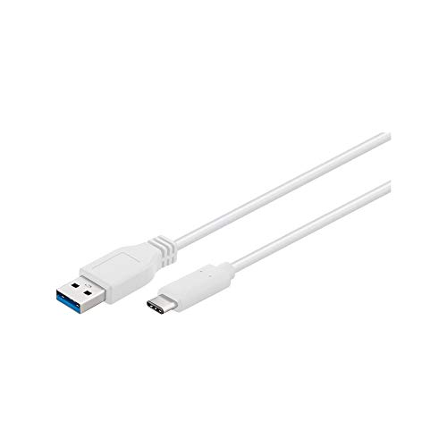 Cabo de Dados GOOBAY (USB-C - USB A - 1 m - Branco) Goobay - Cabos de armazenamento e transferência de dados - usb-c, usb a, 1 m, branco