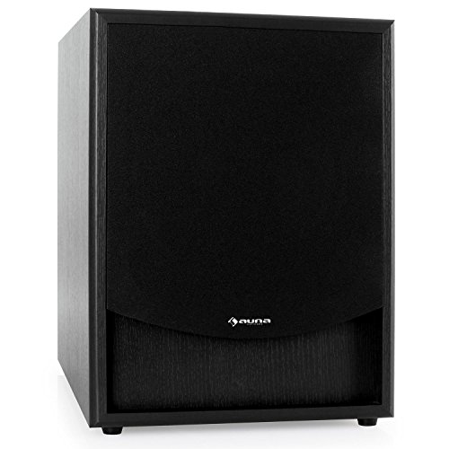 Colunas Monitoras AUNA Linie-300-SW-BK (Preto - 2.5-80 Hz - 150 W) AUNA - Alto-falantes - 150 W, 2.5-80 Hz, 25 cm, subwoofer