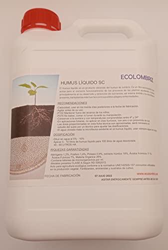 Humus Liquido De Lombriz Ecológico Sc 10L ECOLOMBRIZ - Adubos - humus líquido, lombriz ecológico, 10L