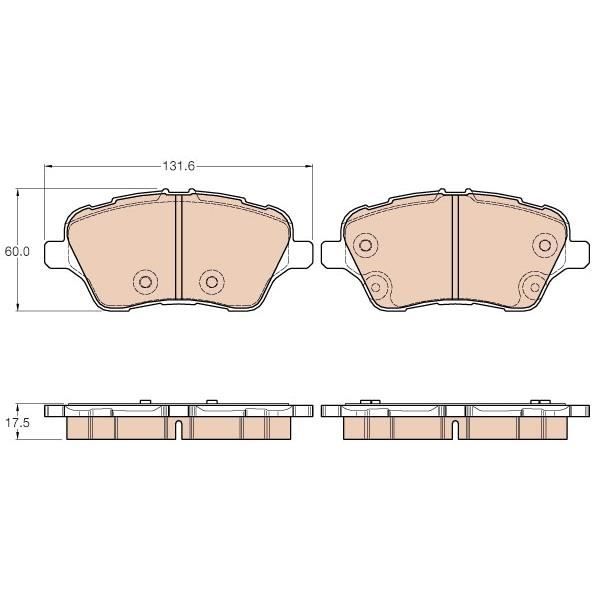 Pastilha de Travão para Ford B-Max 2011-2016 TRW - Sistema de freios de veículos motorizados - pastilha, travão, ford b-max, 2011-2016