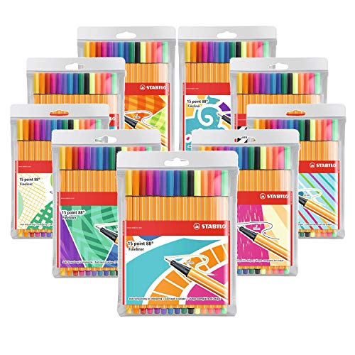 Caneta Fineliner STAEDTLER Point 88 (Multicor - 10 Un) Stabilo - Canetas - fineliner, multicor, 10 un
