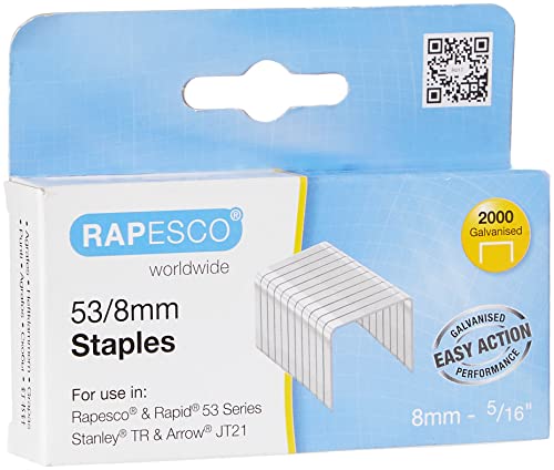 Agrafos RAPESCO 0752 53/8 8mm 2000 peça(s) Rapesco - Grampos - alta qualidade, compatível, firma, durável