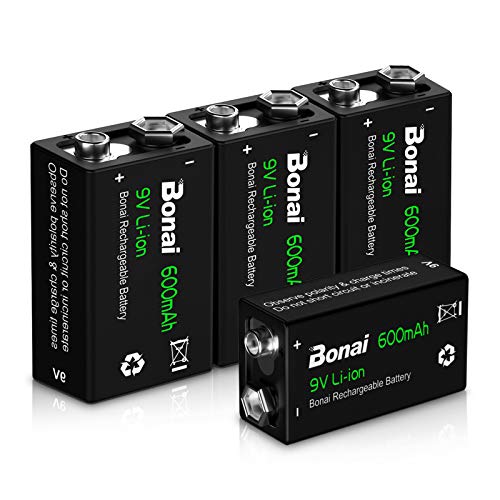 Pilhas Recarregáveis BONAI 9V (600mAh - 4 unidades) ShenZhen EPT Battery Co., Ltd - Baterias - 9V, 600mAh, recarregáveis