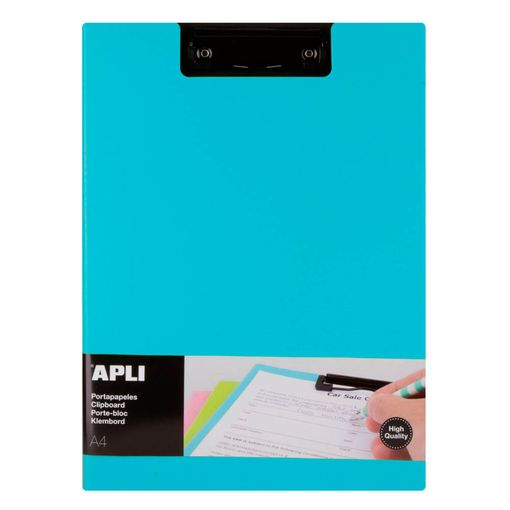 Porta-Blocos de Polipropileno e Espuma Azul (A4) - APLI AGIPA APLI - Pranchetas - polipropileno, espuma azul, a4, clip