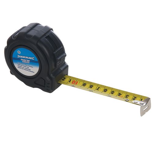 Fita de Medição RUBIE'S (Branco - Poliéster) Silverline - Fitas métricas - poliéster, 5 m, 25 mm
