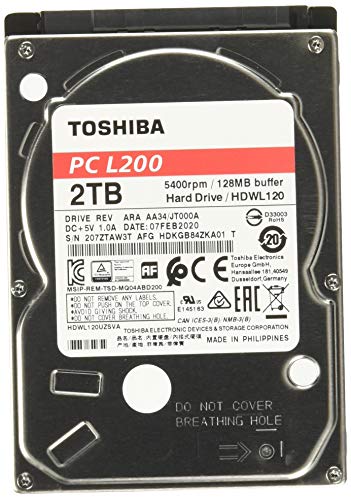Disco HDD Interno TOSHIBA HDWT110UZSVA (2 TB - SATA - 5400 RPM) Toshiba - Discos rígidos - 2 TB, sata, 5400 rpm, 2000 GB