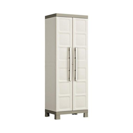 Armário de Cozinha KETER Excellence (Bege - MDF - 65x45x182cm) KETER - Armários de armazenamento e armários de bloqueio - 4 prateleiras, 2 portas, 1 gaveta, polipropileno