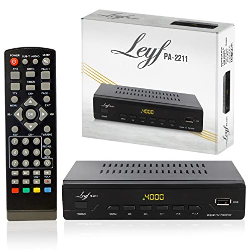 Decodificador de TV LEYFA 2211 (Full HD) LEYF - Cabos - full hd, antena integrada, sintonização automática, porta hdmi