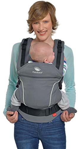 Manduca First Baby Carrier Purecotton Darkgrey MANDUCA - Porta-bebês - preto, algodão, 20 kg, purecotton