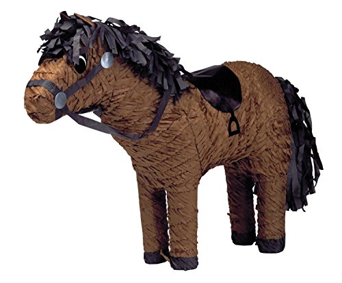 Piñata de Cavalo Castanho (Idade Mínima Recomendada: 3 anos) amscan - Pinhatas - cavalo castanho, crina preta, 3 anos, alta qualidade