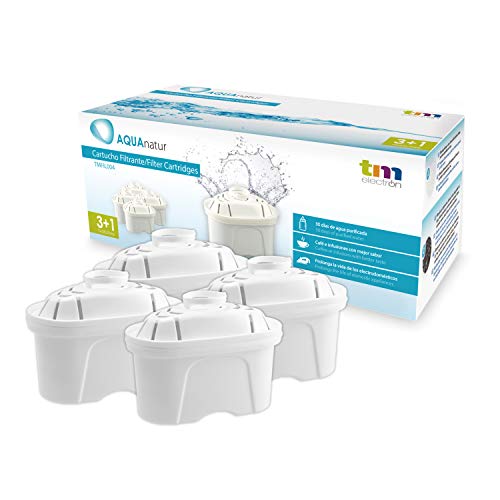 Filtro para garrafa de água TM ELECTRON Pack de 4 a 8 meses TM Electron - Filtros de água em linha - reduz cal, reduz cloro, melhora sabor