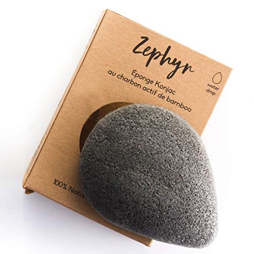 Esponja Facial ZEPHYR Bamboo Carbon Active Zephyr - Banho e corpo - esponja facial, bamboo, carbon active