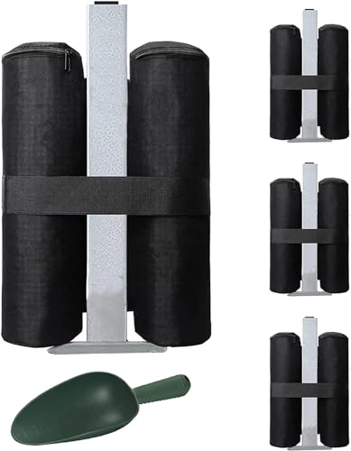 Saco de Areia KAMEUN 4 Peças (Branco - Poliéster) KAMEUN - Acessórios para toldos e gazebos - saco de areia, kameun, 4 peças, branco, poliéster